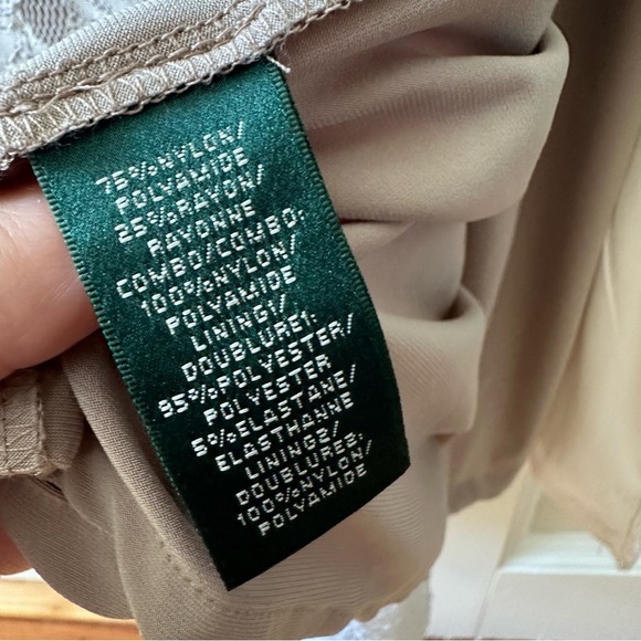 Ralph Lauren Evening | White Sequin and Lace Low-Slit Gown - Picture 7 of 8